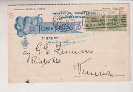 FIRENZE  TOBIA PENZO IMPORTAZIONI ESPORTAZIONI PUBBLICITARIA 1925 - Firenze (Florence)