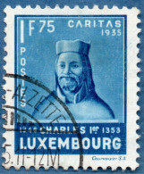 Luxemburg 1935 1.75 Fr Charles I, Caritas 1 Value Cancelled - Ungebraucht