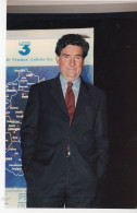 3 PHOTOS LE PDG DE FRANCE TELEVISION  XAVIER GOUYOU BEAUCHAMPS EN 1996 SIPA PRESS - Personnes Identifiées