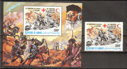 DJIDOUTI Red Cross,Nobel Prize(Dunant),horses Set 1 Stamp+S/Sheet MNH - Rode Kruis