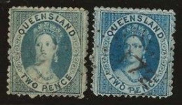 Queensland    .   SG    .   62   2x      .   O      .     Cancelled - Used Stamps