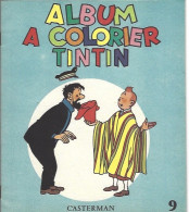 Tintin Album à Colorier  N° 9 1969 - Otros & Sin Clasificación