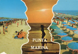 CARTOLINA ITALIA 1984 RAVENNA PUNTA MARINA SALUTI VEDUTINE Italy Postcard ITALIEN Ansichtskarten - Ravenna