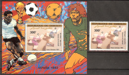 DJIDOUTI World Cup-82(soccer),Picasso Set 1 Stamp+S/Sheet MNH - Andere & Zonder Classificatie