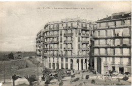 ALGERIE - ALGER - 528 -  Boulevard Général Farre Rue Feuillet  - Collection Régence A.L. édit. Alger (Leroux) - Alger