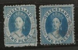 Queensland    .   SG    .   86  2x    .   O      .     Cancelled - Used Stamps