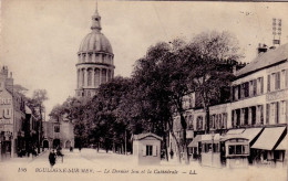Boulogne Sur Mer Le Dernier Sou Et La Cathédrale ( Tramway à Accus ? Pour Aubergiste Au Grand Millebrugghe En 1917 - Boulogne Sur Mer