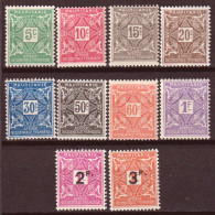 Mauritania 1914/27 Segnatasse Y.T.17/26 */MH VF/F - Unused Stamps