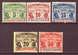 Mauritania 1906 Segnatasse Y.T.9/13 */MH VF/F - Unused Stamps