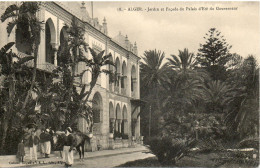 ALGERIE - ALGER - 18 - Jardin Et Façade Du Palais Du Gouvernement - Collection Régence E. L. édit. Alger (Leroux) - Alger