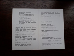 Yvonne Elsemoortel ° Oostende 1906 + Knokke 1977 X Honoré Vandekinderen (Fam: Martin - Vantyghem - Welvaert - De Mey) - Obituary Notices