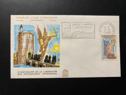 Enveloppe 1er Jour "Libération Des Prisonniers Huguenotes" 31/08/1968 - Flamme - 1566 - Historique N° 648 - 1960-1969