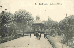 93 - Saint Denis - Square Thiers - Animée - CPA - Oblitération Ronde De 1909 - Voir Scans Recto-Verso - Saint Denis