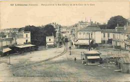 33 - Libourne - Perspective De La Rue Chanzy Et De La Cour De La Gare - Animée - CPA - Voir Scans Recto-Verso - Libourne