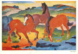 Art - Peinture - Franz Marc - Rote Pferde - Chevaux - Museum Folkwang Essen - Chevaux - CPM - Voir Scans Recto-Verso - Peintures & Tableaux
