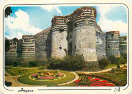 49 - Angers - Le Château Et Les Jardins - Fleurs - Carte Neuve - CPM - Voir Scans Recto-Verso - Angers