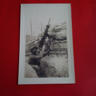 CARTE PHOTO CHAMPAGNE MONT CORNILLET GUERRE 14 18 MITRAILLEUSE - Guerre 1914-18