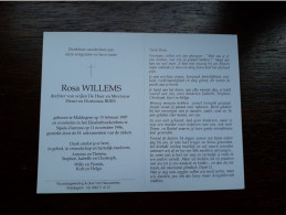 Rosa Willems ° Maldegem 1907 + Sijsele-Damme 1996 (Fam: Boes) - Obituary Notices