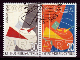 Cyprus Europa Cept 2003 Type DU Paar Gestempeld - 2003