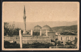 AK Skopje, Moschee Mit Bergpanorama  - Macedonia Del Norte