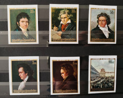 Rwanda - 416/421 - Non Dentelé - Ongetand - Imperforated - Ludwig Van Beethoven - 1971 - MNH - Unused Stamps
