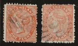 Queensland    .   SG    .   134/135  .   O      .     Cancelled - Used Stamps