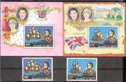DJIDOUTI Ships,Nelson,Diana Set 2 Stamps+2 S/Sheets  MNH Cat.-52.00Eur - Bateaux