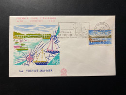 Enveloppe 1er Jour "La Trinité Sur Mer" 15/02/1969 - Flamme - 1585 - Historique N° 666 - 1960-1969
