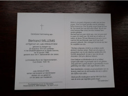 Bertrand Willems ° Adegem 1914 + Sijsele-Damme 1996 X Julia Vanquathem - Obituary Notices