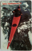 Sweden 30Mk. Chip Card - Red Kayak - Canoe Cajak - Zweden