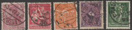 Deut. Reich: 1921/22, 5 Versch. Infla- Marken, Mi. Nr. 166, 169, 171, 187, 197, Alle Geprüft INFLA BERLIN.  Gestpl./used - Oblitérés