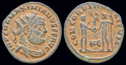 Maximianus Herculius AE Radiate Jupiter Presents Victory On Globe - La Tetrarchía Y Constantino I El Magno (284 / 307)