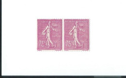 202 Lilas Foncé  - Chiffre 5 Obstrué En Paire Horizontale. - Unused Stamps