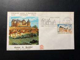 Enveloppe 1er Jour "Château De Hautefort" 05/04/1969 - Flamme - 1596 - Historique N° 674 - 1960-1969