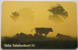 Sweden 30Mk. Chip Card - Cows In The Fog - Suecia
