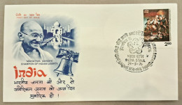 India 1976 Mahatma Gandhi CHAMPION OF INDIA LIBERTY AMERICAN REVOLUTION BICENTENNIAL INTERFIL'76 FDC As Per Scan - Mahatma Gandhi