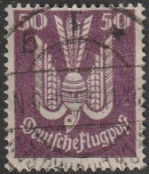 Deut. Reich: 1922, Mi. Nr. 212, Flugpostmarke: 50 Pfg. Holztaube (I),  Gestpl./used - Usados