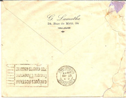 3I9 --- PASTEUR 50c Seul Sur Lettre De Toulouse (3è échelon De Poids 51/100g) - 1921-1960: Modern Tijdperk