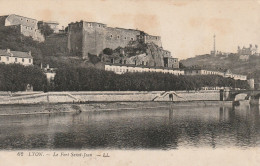 Lyon Vue Sur La Saône Le Fort Saint Jean Et Fourvière Circulée 1919 Tampon Magasin Part Dieu - Autres & Non Classés