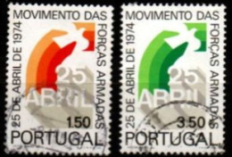 PORTUGAL    -   1974.    Y&T N° 1246 / 1247 Oblitérés.     Armées - Oblitérés