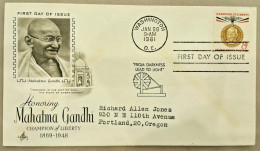 USA WASHINGTON 1961 MAHATMA Gandhi FDC As Per Scan - Mahatma Gandhi