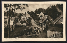 AK Schierke I. Harz, Dorfpartie Mit Einem Hirtenjungen Und Rindern  - Schierke