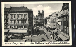 AK Braunschweig, Kohlmarkt Mit Poststrasse Aus Der Vogelschau  - Braunschweig