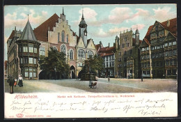 AK Hildesheim, Markt Mit Rathaus, Tempelherrenhaus U. Wedekind  - Hildesheim