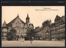 AK Hildesheim, Markt Mit Rathaus, Tempelherren- U. Wedekindhaus  - Hildesheim