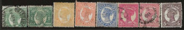 Queensland    .   SG    .  208/215     .   O      .     Cancelled - Used Stamps