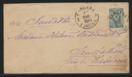 Rußland Ganzsache GSU 7k Blau Russia Postal Stationery 1889 - Cartas & Documentos