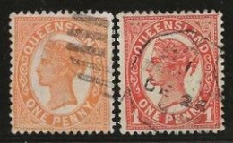 Queensland    .   SG    .  228/229     .   O      .     Cancelled - Used Stamps