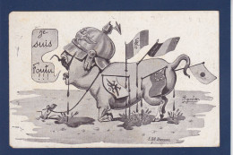 CPA Cochon Pig Satirique Caricature Politique Kaiser Circulée - Pigs