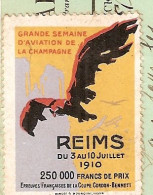 18J12 --- 51 REIMS Vignette Grande Semaine De L'aviation De La Champagne - Etichette Di Fantasia